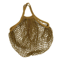 Sac filet de courses réutilisable en coton coloré avec mailles, pour fruits et légumes