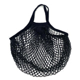 Sac filet de courses réutilisable en coton coloré avec mailles, pour fruits et légumes