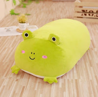 Coussins peluches poufs animaux (chat chien pingouin cochon)