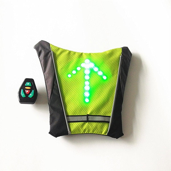 Gilet de sécurité avec LED clignotantes à LED Sac à dos avec clignotants  réglables