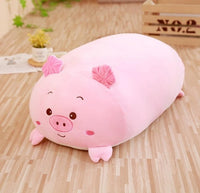Coussins peluches poufs animaux (chat chien pingouin cochon)