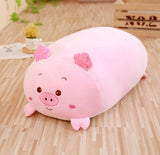 Coussins peluches poufs animaux (chat chien pingouin cochon)