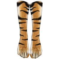 Chaussettes avec motifs pattes d'animaux