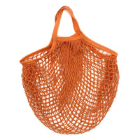 Sac filet de courses réutilisable en coton coloré avec mailles, pour fruits et légumes