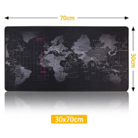 Tapis de souris géant pour gamer, carte du monde, mappemonde