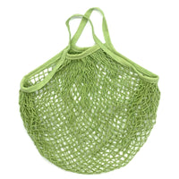 Sac filet de courses réutilisable en coton coloré avec mailles, pour fruits et légumes