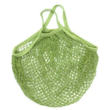 Sac filet de courses réutilisable en coton coloré avec mailles, pour fruits et légumes