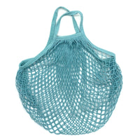 Sac filet de courses réutilisable en coton coloré avec mailles, pour fruits et légumes