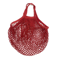 Sac filet de courses réutilisable en coton coloré avec mailles, pour fruits et légumes