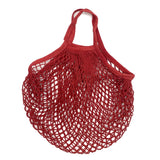 Sac filet de courses réutilisable en coton coloré avec mailles, pour fruits et légumes