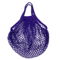 Sac filet de courses réutilisable en coton coloré avec mailles, pour fruits et légumes