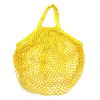 Sac filet de courses réutilisable en coton coloré avec mailles, pour fruits et légumes