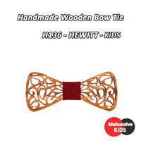 Nœud papillon en bois original pour adulte homme ET enfant - sculpté