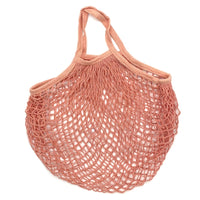Sac filet de courses réutilisable en coton coloré avec mailles, pour fruits et légumes