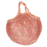 Sac filet de courses réutilisable en coton coloré avec mailles, pour fruits et légumes