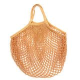 Sac filet de courses réutilisable en coton coloré avec mailles, pour fruits et légumes