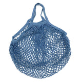 Sac filet de courses réutilisable en coton coloré avec mailles, pour fruits et légumes