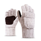 Gants mitaines très chauds pour l'hiver. Moufles avec rabat en laine pour les doigts