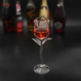 Verre à vin ou cocktail spécial Saint Valentin, romantique et fantaisie en forme de rose