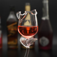 Verre à vin ou cocktail spécial Saint Valentin, romantique et fantaisie en forme de rose