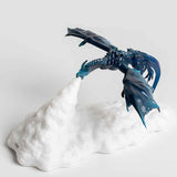 Lampe dragon 3D. Luminaire LED avec nuage de fumée et de feu