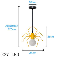 Luminaire bonhomme design LED, balançoire ou araignée, plafonnier original et moderne en métal