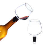 Verre de vin original qui fait bouchon, pour boire à la bouteille de manière insolite ! 260ml
