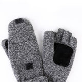 Gants mitaines très chauds pour l'hiver. Moufles avec rabat en laine pour les doigts