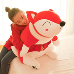Peluche renard géant, oreiller ou coussin mignon de 35 à 90cm