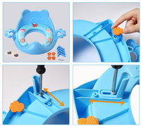 Réducteur de cuvette de toilettes pour bébé en forme d'animaux, avec coussin moelleux