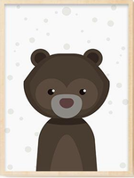 Toile animaux de la forêt - Poster style nordique