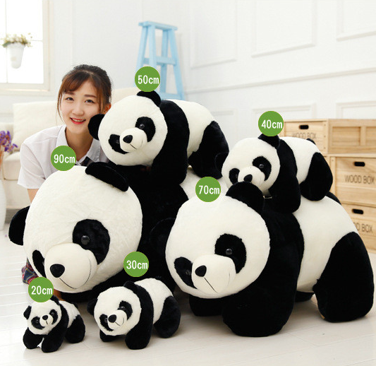 Panda Peluche Animal, 22cm/32cm Peluche Panda Doux pour en-fants,  Décoration Maison Poupée Panda Géant, Peluches Panda Kawaii Grand Cadeau  pour Garçon