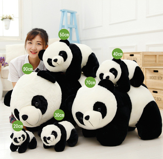 Grande peluche panda 20 à 70cm. Coussin mignon pour enfant