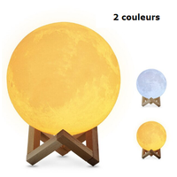 Lampe Lune 3D, veilleuse rechargeable à LED