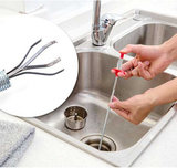Tige flexible avec pince pour nettoyer évier, lavabo, tuyauterie. Drain serpent 60cm