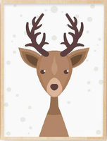 Toile animaux de la forêt - Poster style nordique