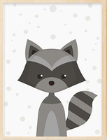 Toile animaux de la forêt - Poster style nordique