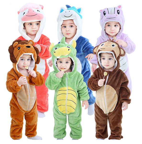 Costumes pyjamas animaux pour bébés (3 mois à 2 ans) – Stock de cadeaux
