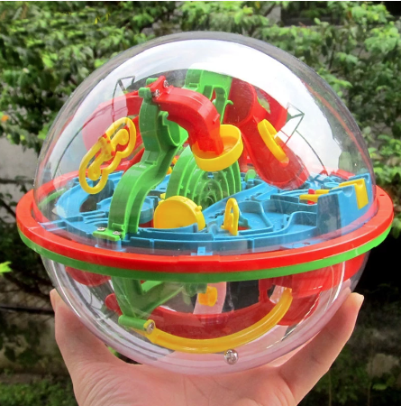 VGEBY boule de labyrinthe 3D Boule de Labyrinthe, Boule de Labyrinthe en  Plastique 3D de jouets casse-tete 100 obstacles