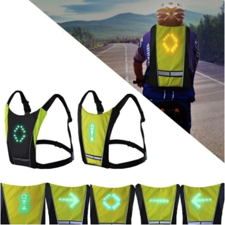 Veste avec clignotant LED sur le dos pour vélo ou trotinette – Stock de  cadeaux