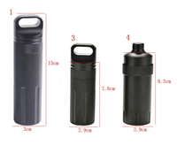 Capsule d'urgence étanche en aluminium. Pour cigarettes, médicaments, briquet, billets, clés, etc