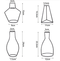 Décoration pour vase, pot de fleurs style nordique. Design abstrait en fer forgé ligne minimaliste