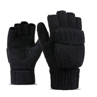 Gants mitaines très chauds pour l'hiver. Moufles avec rabat en laine pour les doigts