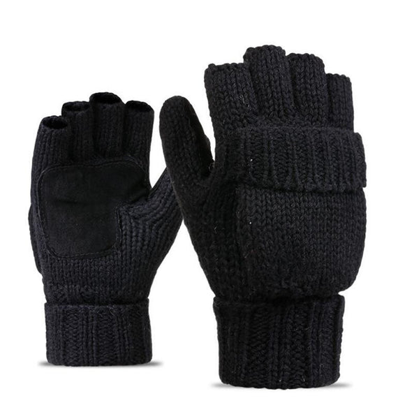 Gants mitaines très chauds pour l'hiver. Moufles avec rabat en laine p –  Stock de cadeaux