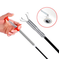 Tige flexible avec pince pour nettoyer évier, lavabo, tuyauterie. Drain serpent 60cm