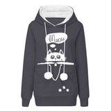 Sweat à capuche avec grande poche kangourou pour chat ou petit chien. Hoodie pour transport d'animaux