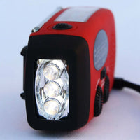 Lampe LED avec Radio AM FM, chargeur solaire, dynamo ou USB. Dispositif multifonction d'urgence