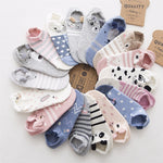 Lot de 5 paires de chaussettes femmes 3D animaux avec oreilles