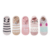 Lot de 5 paires de chaussettes femmes 3D animaux avec oreilles
