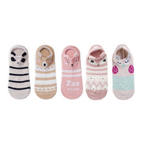 Lot de 5 paires de chaussettes femmes 3D animaux avec oreilles